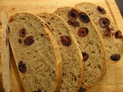 crumb with olives