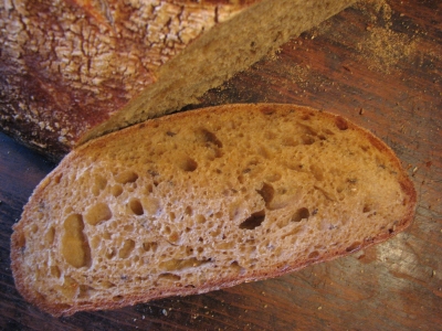 closeup of crumb