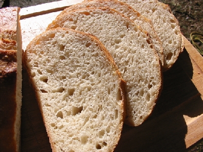 Crumb of first loaf