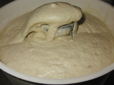 dough in mixer