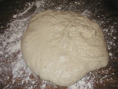dough poured out