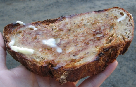 Onion Rye Sourdough toast