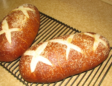 First two loaves out