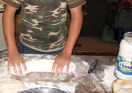 shaping dough