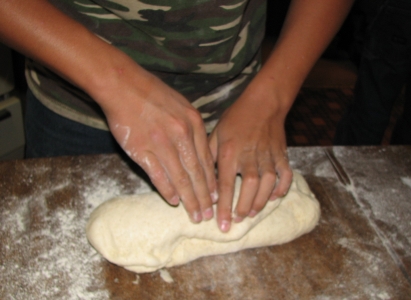 shaping dough