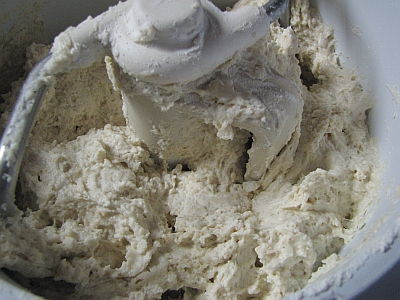 mixed dough Dough before Autolyse
